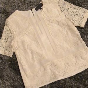 Anthropologie lace top w zip back